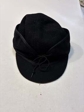 Crowncap Black Wool Railroad Hat